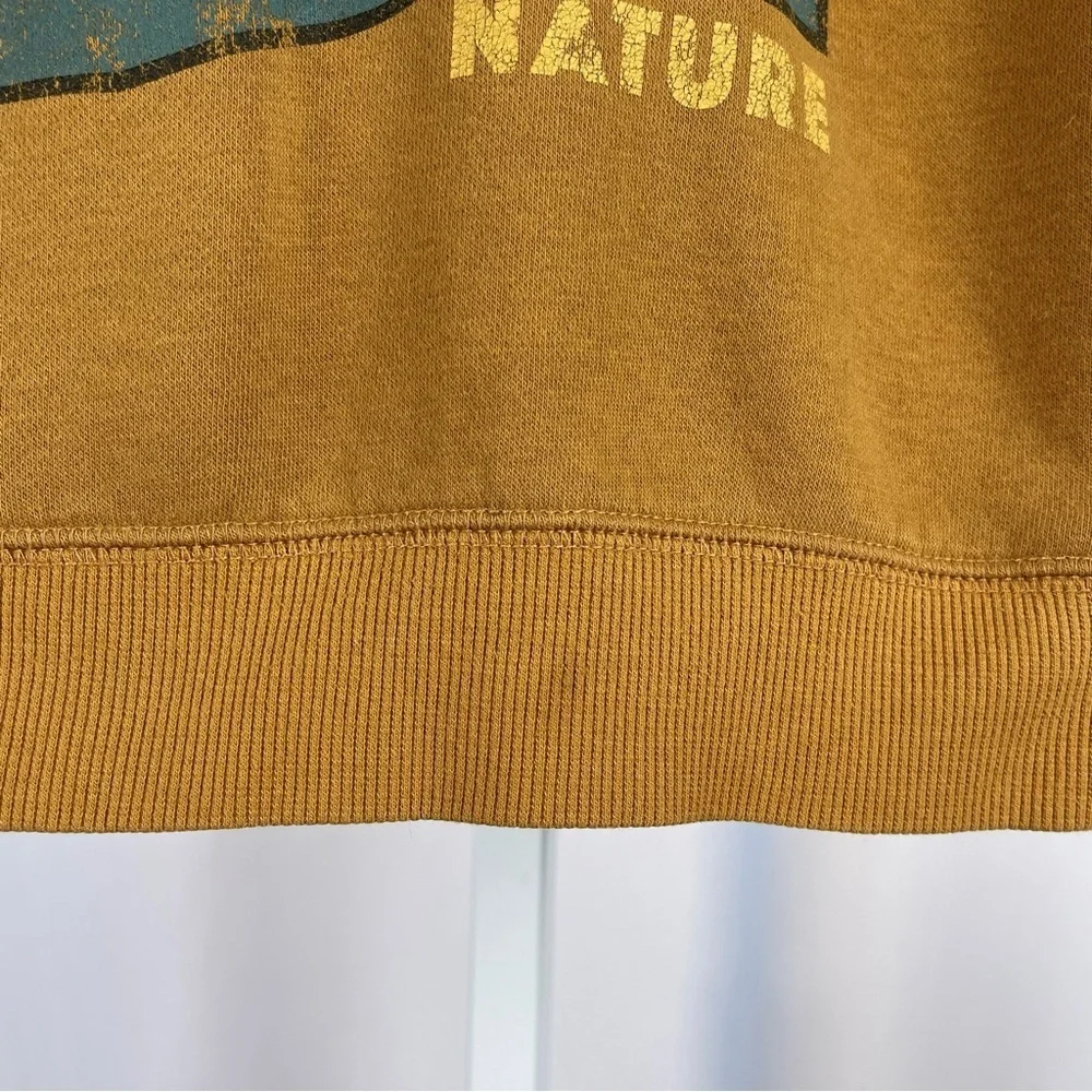 Jumping Beans Mustard Hoodie with Nature Graphic